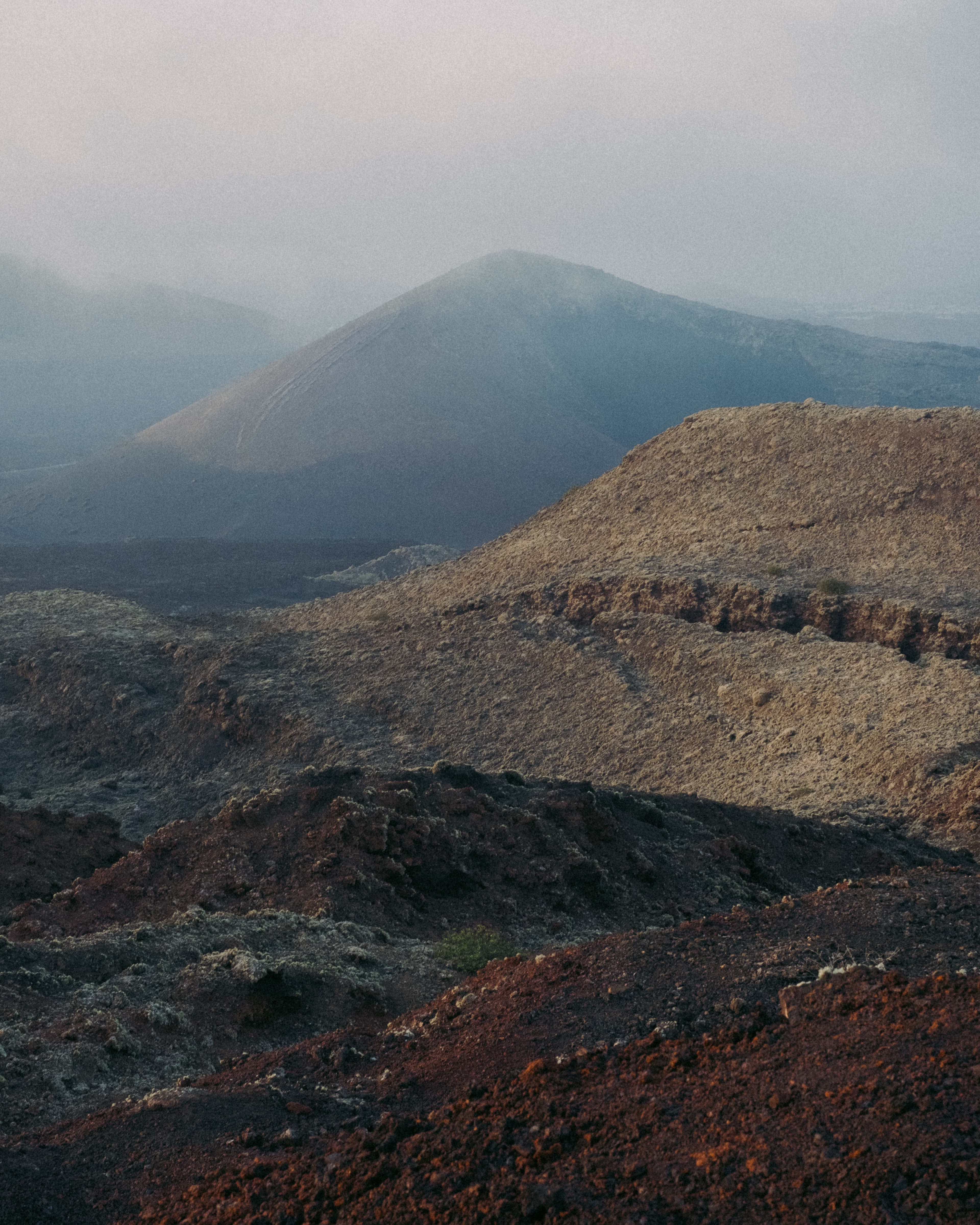 On the edge of a volcanic crater