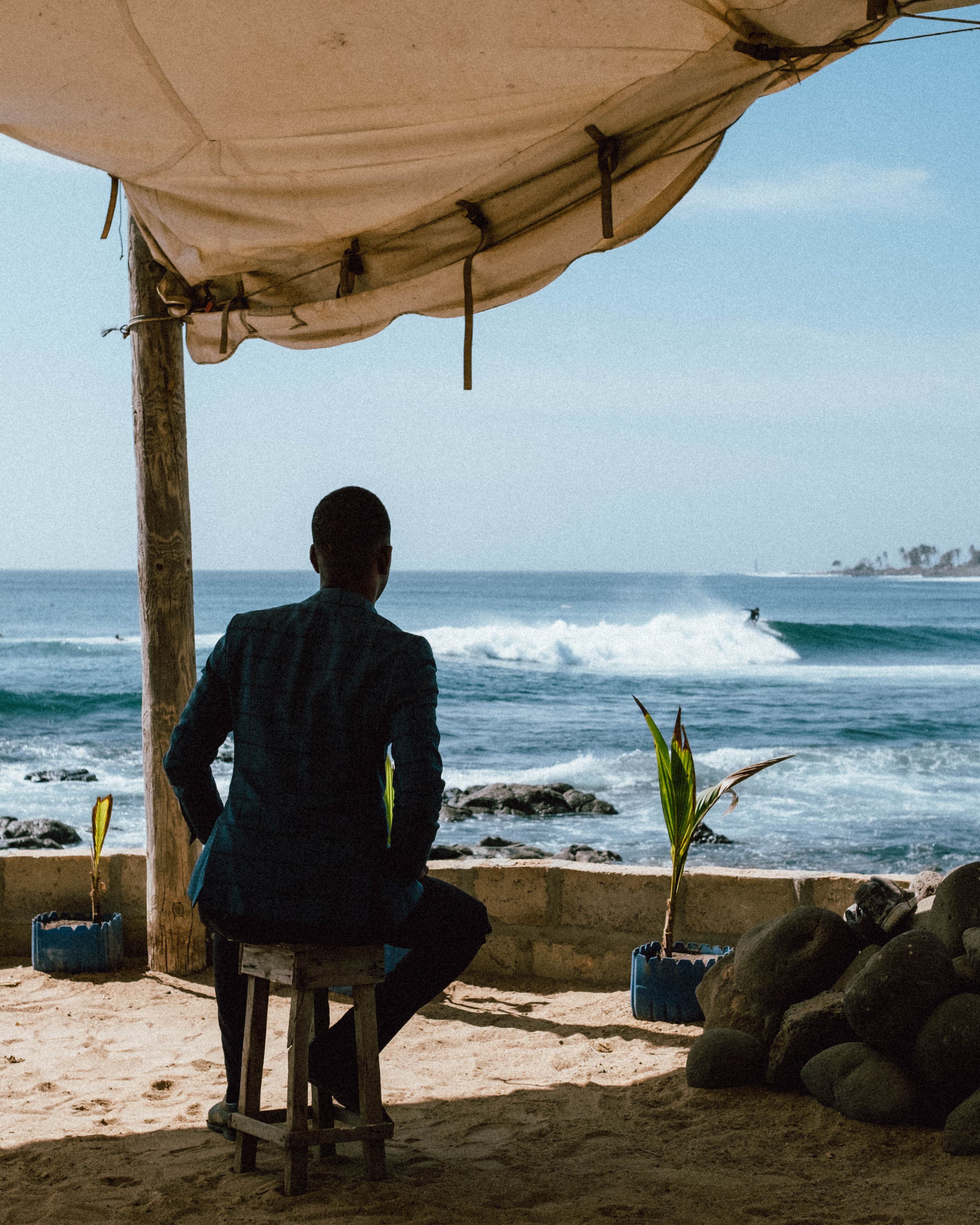 Checking the incoming swell